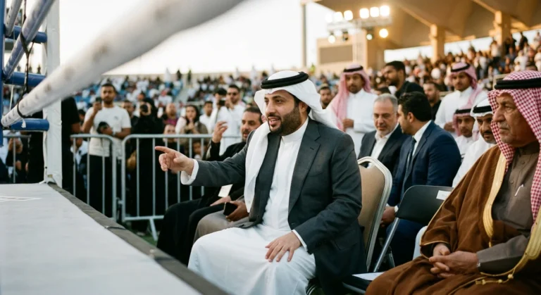 Turki Alalshikh net worth and public appearance at a sports event