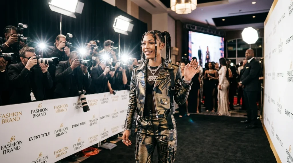 Coi Leray at a brand event tied to her net worth income sources