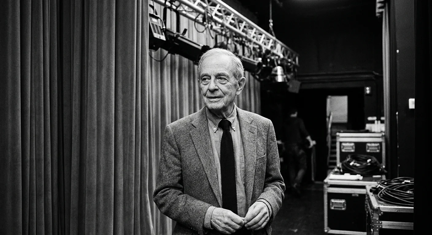Jerry Adler backstage early in his theater career