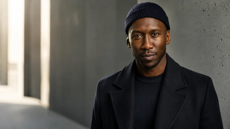 Mahershala Ali on a television production set
