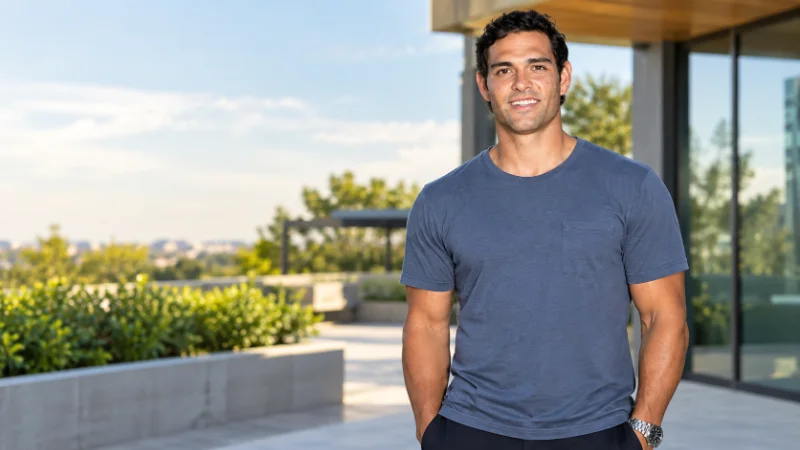 Mark Sanchez walking through a stadium tunnel after his NFL career